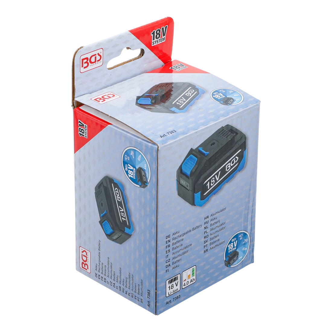 BGS Akku, 4,0 Ah, für BGS 18-V-Akku-System