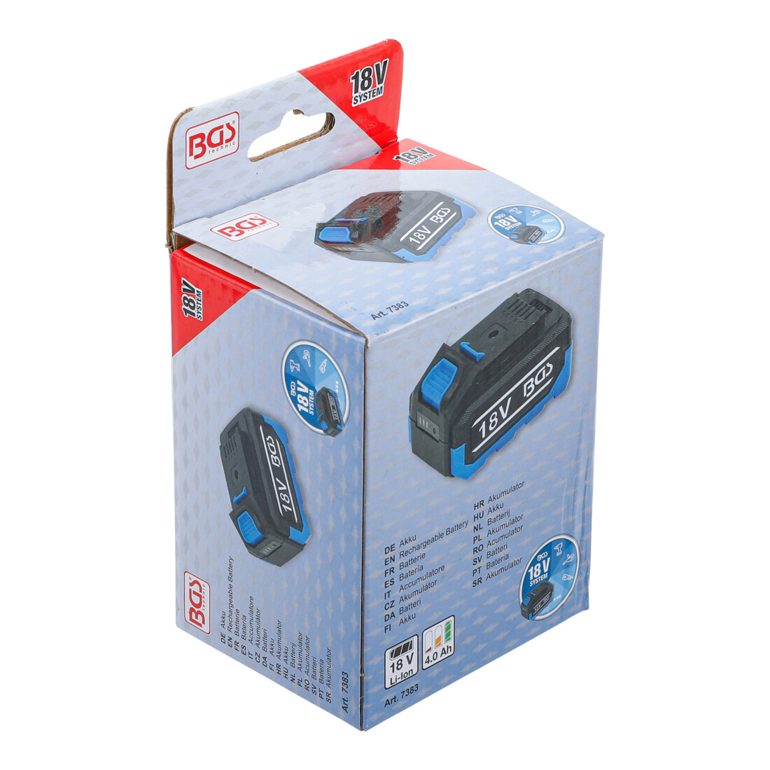 BGS Akku, 4,0 Ah, für BGS 18-V-Akku-System