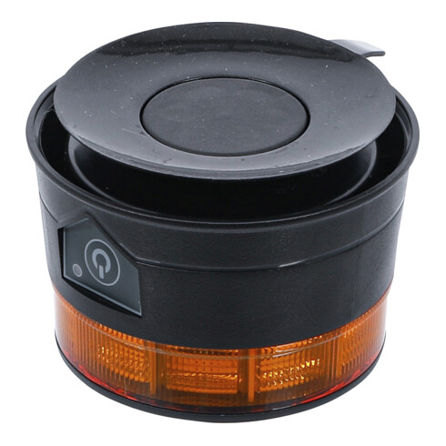 BGS Akku-Rundumkennleuchte, gelb, mit Magnet, 12 V / 24 V, Ø 130 mm
