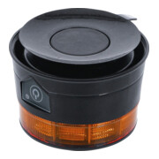 BGS Akku-Rundumkennleuchte, gelb, mit Magnet, 12 V / 24 V, Ø 130 mm-2