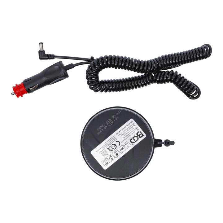 BGS Akku-Rundumkennleuchte, gelb, mit Magnet, 12 V / 24 V, Ø 130 mm