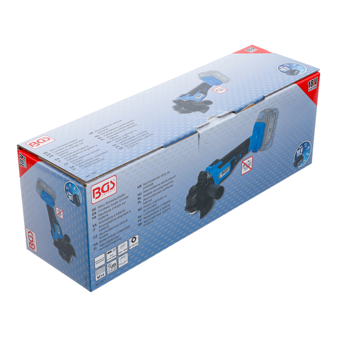 BGS Akku-Winkelschleifer, bürstenlos, 18 V, ohne Akku