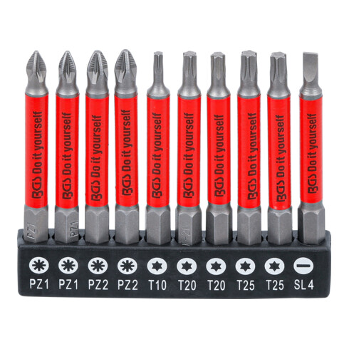 BGS Antislip bitset, magnetisch, 70 mm, 10-dlg.