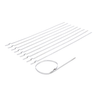 BGS Asschachtklemmen set, roestvrij staal, 7 mm, 50 - 120 mm, 10-dlg.