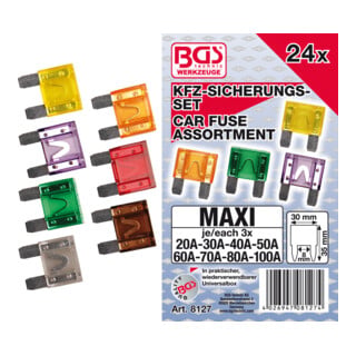 BGS Assortiment autozekeringen | Maxi | 24-dlg.