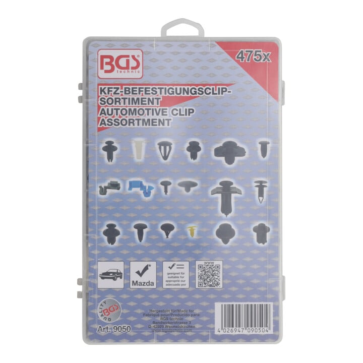 BGS Assortiment de clips de fixation automobiles pour Mazda 475 pièces