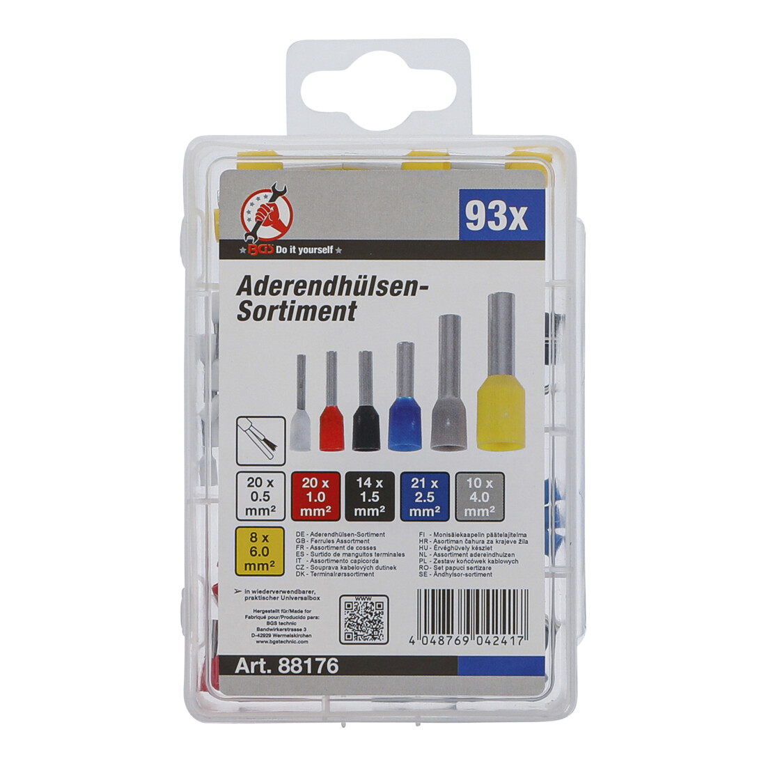 BGS Assortiment de cosses isolées 93 pièces