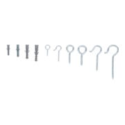 BGS Assortiment de crochets à visser et chevilles 125 pièces-3