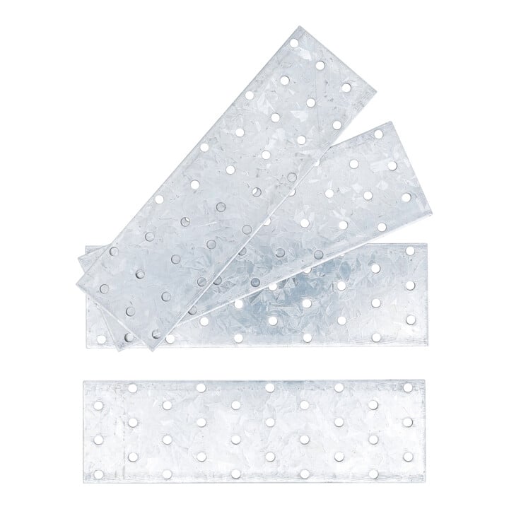 BGS Assortiment de tôles d’acier perforées 200 x 60 x 2 mm 4 pièces