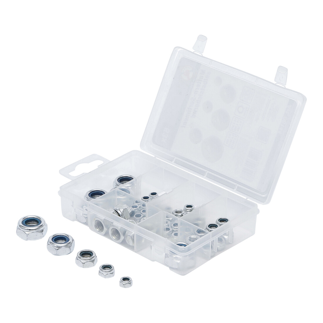 BGS Assortiment moeren | zelfborgend | metrisch | M4 - M12 | 53-dlg.