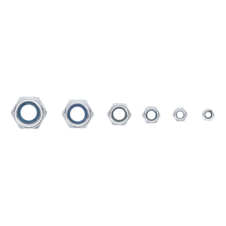 BGS Assortiment moeren | zelfborgend | metrisch | M4 - M12 | 53-dlg.