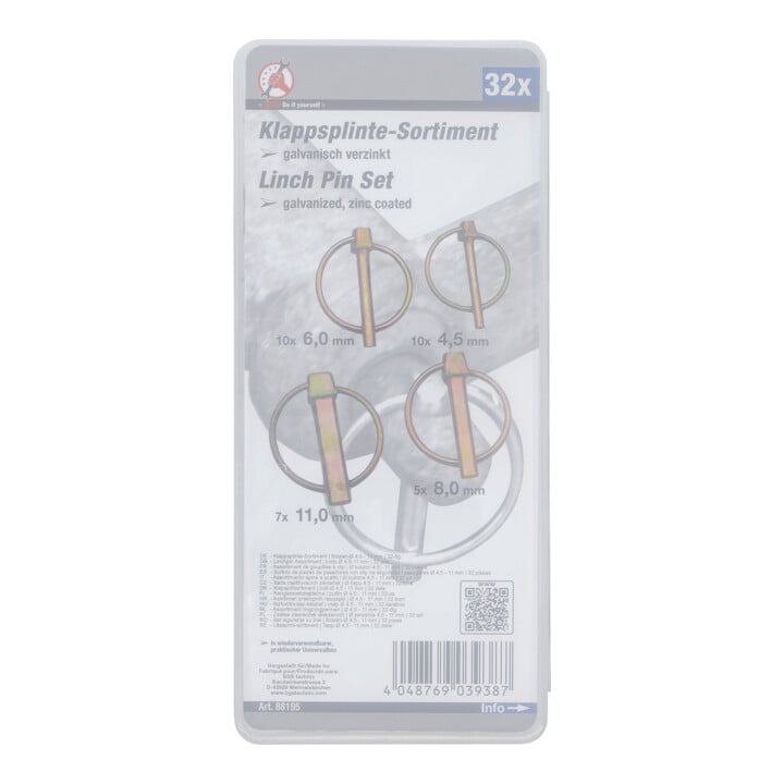 BGS Assortiment ringborgpennen | Ø 4,5 - 11 mm | 32-dlg.