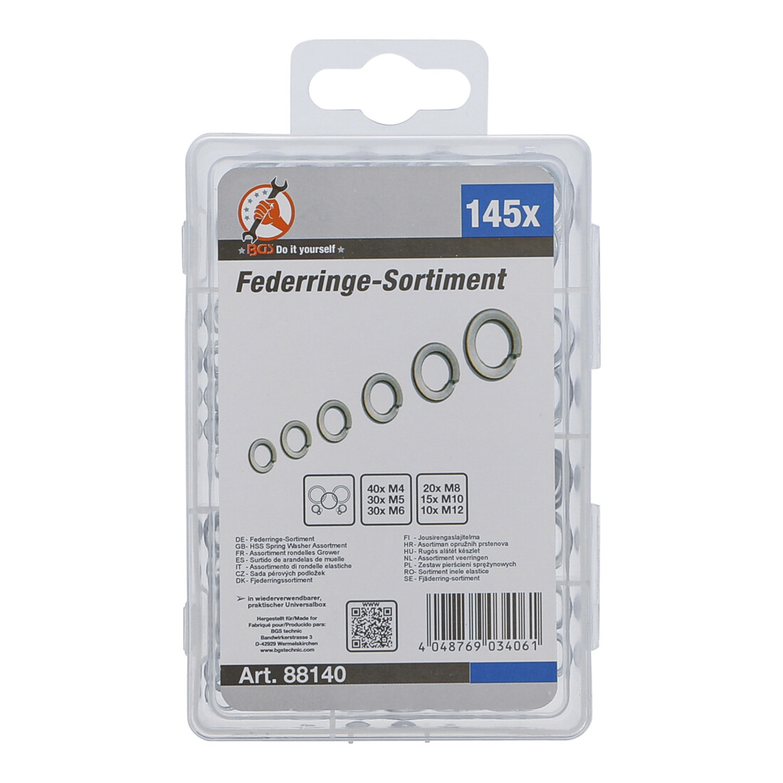 BGS Assortiment veerringen | M4 - M12 | 145-dlg.