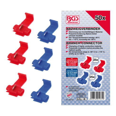 BGS Assortimento connettori a ramo, 50 pz.