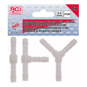 BGS Assortimento connettori per tubi, per linee alimentazione, 5 mm, 8pz.