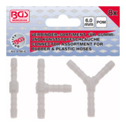 BGS Assortimento connettori per tubi, per linee alimentazione, 6 mm, 8pz.