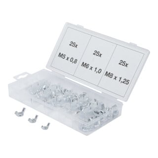 BGS Assortimento dadi a farfalla, 75 pz.