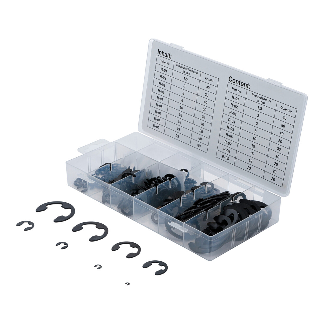 BGS Assortimento di anelli per fusibili elettronici, 1,5 - 22mm, 300pz.