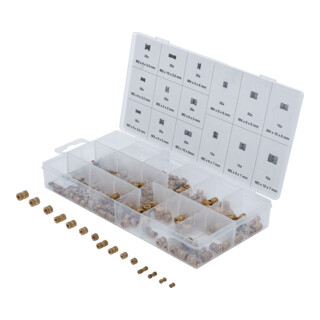 BGS Assortimento di dadi a pressione, Ottone, 330pz.