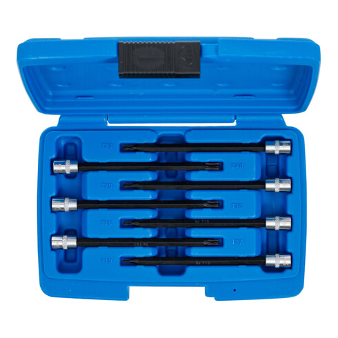 BGS Assortimento di inserti bit azionamento quadro interno 6,3mm (1/4") con profilo a T (per Torx) e testa sferica T10 - T40, 7pz.