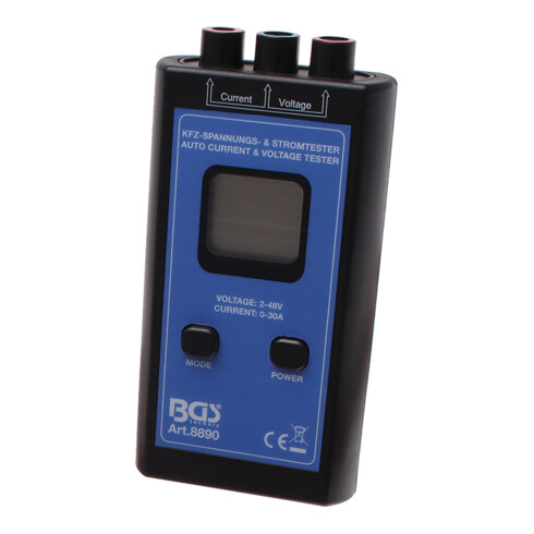BGS Tester tensione e corrente autoveicoli, 1 - 48 V