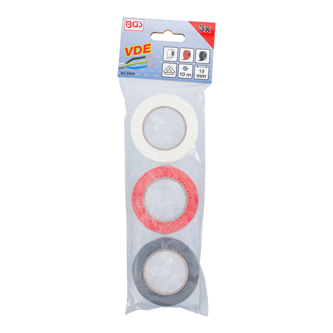 BGS Assortimento nastro isolante VDE, 3pz.