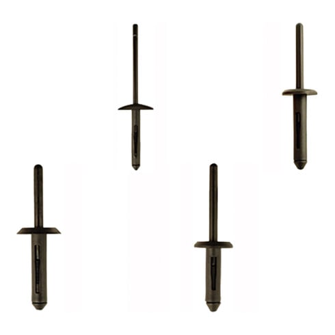 BGS Assortimento rivetti in plastica, per GM, BMW, Chrysler, VW, Ford, 235pz.