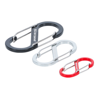BGS Assortiments de crochets à mousqueton à double ouverture aluminium 3 pièces