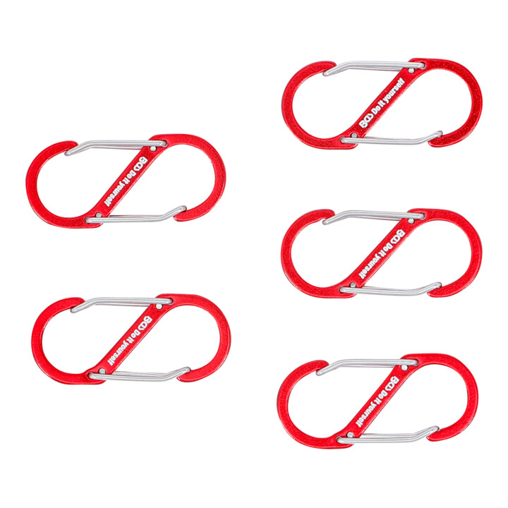 BGS Assortiments de crochets à mousqueton à double ouverture aluminium 5 pièces