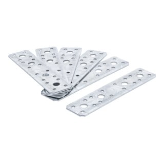 BGS Assortiments de pattes de fixation plates 180 x 40 x 2 mm 6 pièces