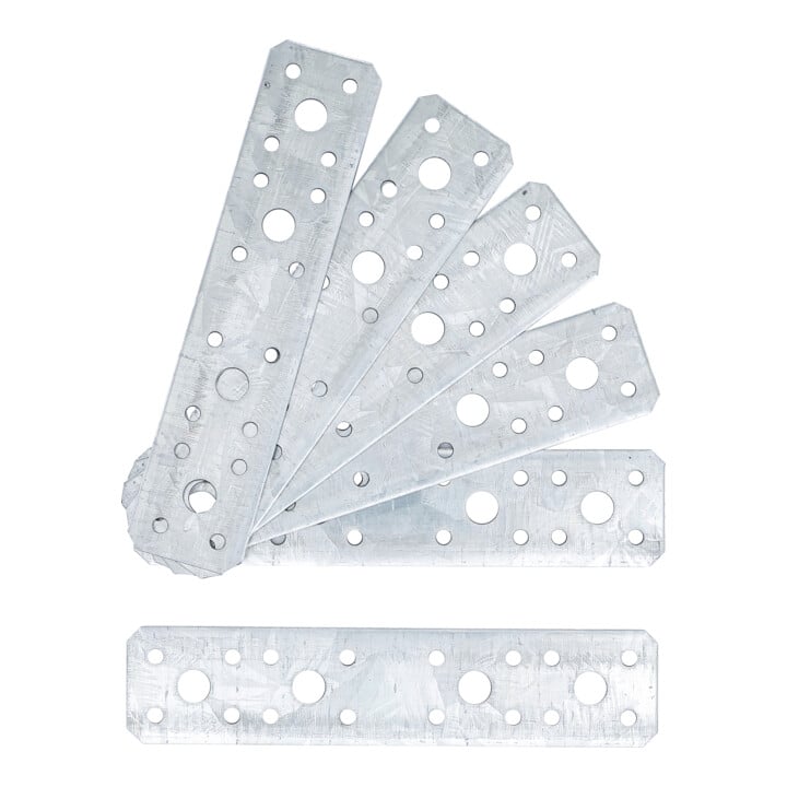 BGS Assortiments de pattes de fixation plates 180 x 40 x 2 mm 6 pièces