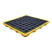 BGS Bac de collecte d’huile avec grille pour 4 fûts de 200 l