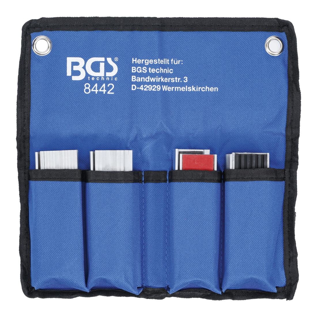 BGS bankschroef beschermbek set aluminium 100 mm 8 delig