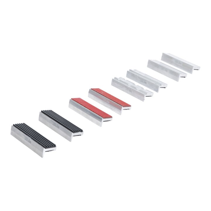 BGS bankschroef beschermbek set aluminium 100 mm 8 delig
