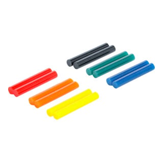 BGS Bâtonnets de colle chaude multicolores Ø 7,5 mm, 50 mm 12 pièces