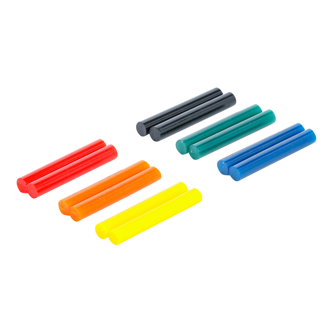 BGS Bâtonnets de colle chaude multicolores Ø 7,5 mm, 50 mm 12 pièces