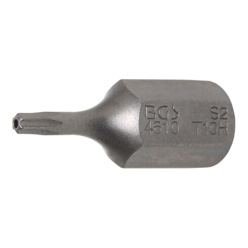 BGS Bit | 10 mm (3/8") buitenzeskant | T-profiel (voor Torx) met boring T10