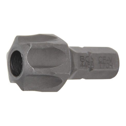 BGS Bit 4458, Antrieb Außensechskant 8 mm (5/16"), T-Profil (für Torx) mit Bohrung T70