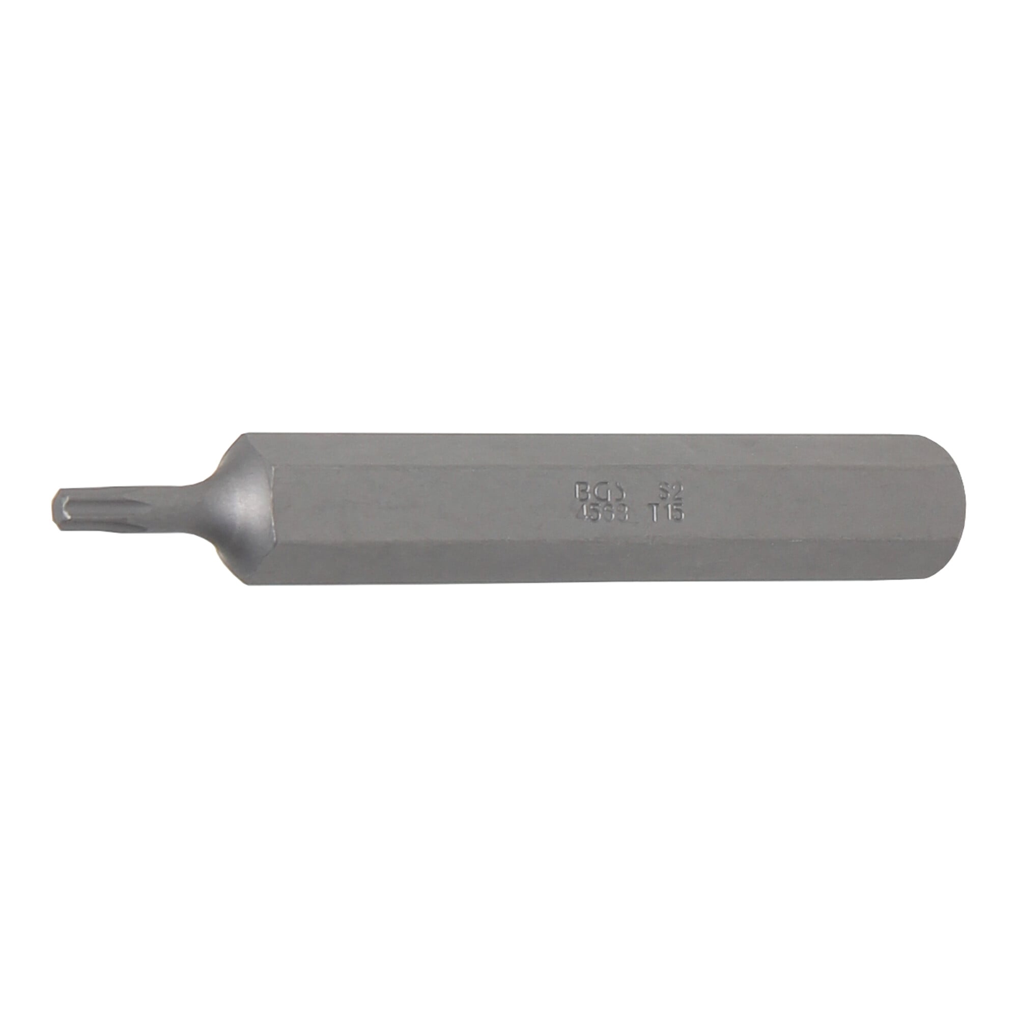 BGS Bit 4568, Länge 75 mm, Antrieb Außensechskant 10 mm (3/8"), T-Profil (für TX) T15 ; BGS technic