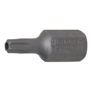 BGS Bit 4627, Länge 30 mm, Antrieb Außensechskant 10 mm (3/8"), T-Profil (für TX) mit Bohrung T27