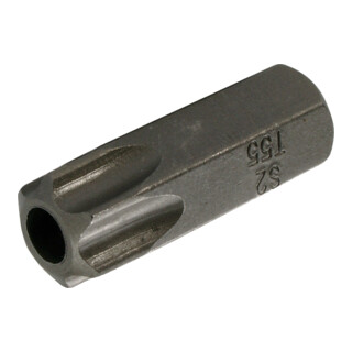 BGS Bit 4655, Länge 30 mm, Antrieb Außensechskant 10 mm (3/8"), T-Profil (für TX) mit Bohrung T55