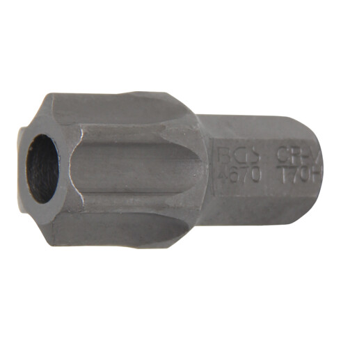 BGS Bit 4670, Antrieb Außensechskant 10 mm (3/8"), T-Profil (für Torx) mit Bohrung T70