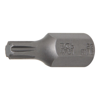 BGS Bit 4761, Antrieb Außensechskant 10 mm (3/8"), Keil-Profil (für RIBE) M6