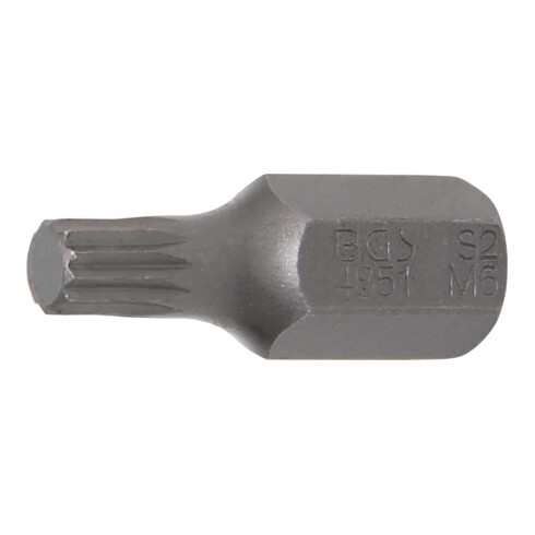 BGS Bit 4851, Antrieb Außensechskant 10 mm (3/8"), Innenvielzahn (für XZN) M6