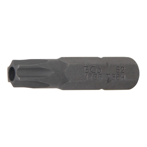BGS Bit | 6,3 mm (1/4") buitenzeskant | T-profiel (voor Torx) met boring T35