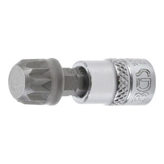 BGS Bit a inserto, azionamento quadro interno 6,3mm (1/4") interno multipunto (per XZN) M12