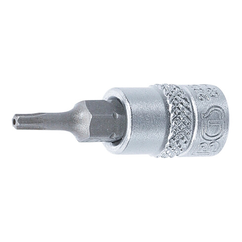 BGS Bit a inserto, azionamento quadro interno 6,3mm (1/4") profilo a T (per Torx) con foro