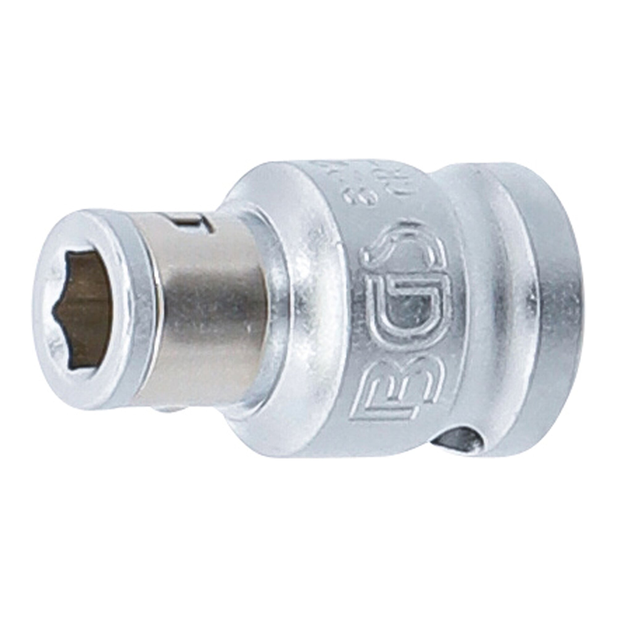 BGS Bit-Adapter mit Haltekugel 8225, Innenvierkant 10 mm (3/8"), Innensechskant 6,3 mm (1/4") ; BGS technic