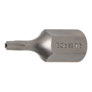 BGS Bit Antrieb Außensechskant 6,3 mm (1/4") T-Profil (für Torx) mit Bohrung T9