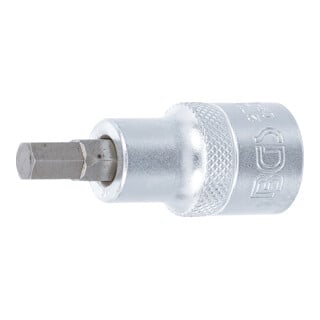 BGS Bit-Einsatz 2734, Länge 55 mm, Antrieb Innenvierkant 12,5 mm (1/2"), Innensechskant 9/32"